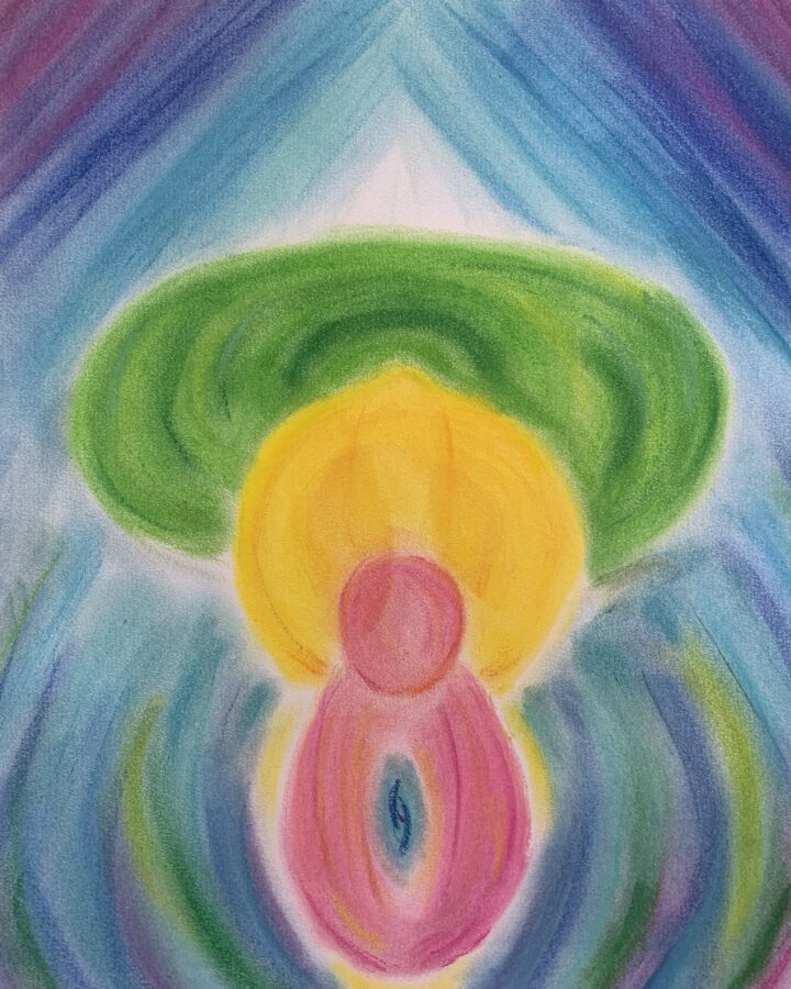 Pastel painting of Steiner's Heirarchy of Angelic Caretakers